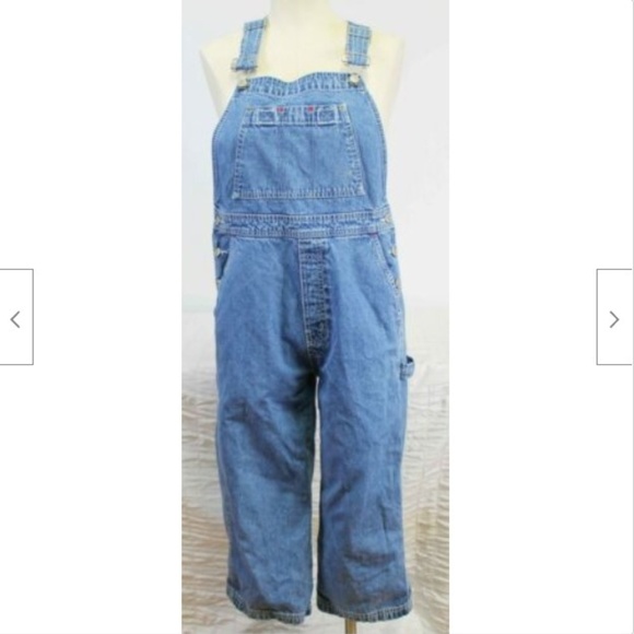 GAP Factory | Jeans | Gap Factory Blue Denim Overalls Women S Capri ...